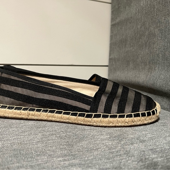 Franco Sarto Women Sz 9 M Black/Cream Espadrille Fabric Shoes - Picture 2 of 8